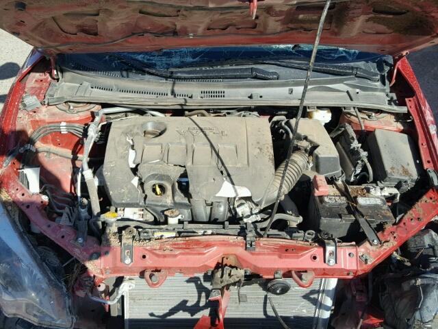 2T1BURHE2GC544078 - 2016 TOYOTA COROLLA L RED photo 7