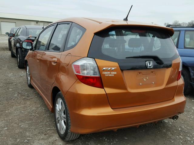 JHMGE88489S041529 - 2009 HONDA FIT SPORT ORANGE photo 3