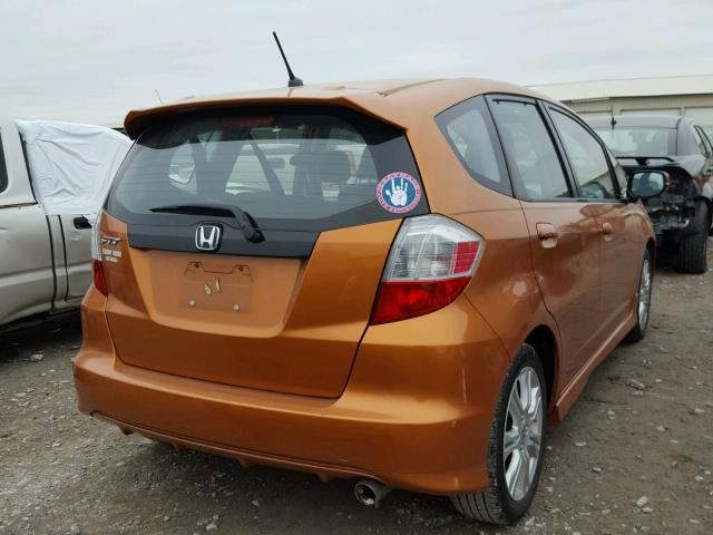 JHMGE88489S041529 - 2009 HONDA FIT SPORT ORANGE photo 4