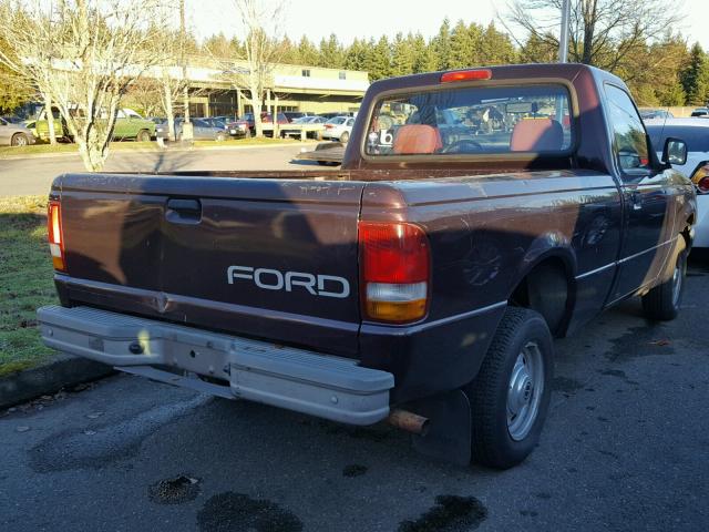 1FTCR10A2RUB74675 - 1994 FORD RANGER MAROON photo 4