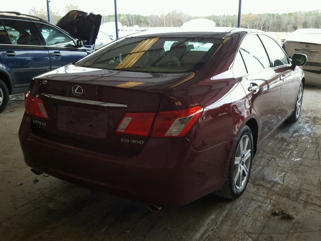 JTHBJ46G972079439 - 2007 LEXUS ES 350 BURGUNDY photo 4