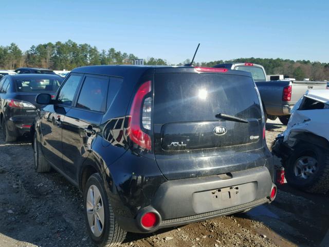 KNDJN2A25E7078712 - 2014 KIA SOUL BLACK photo 3