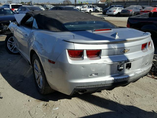 2G1FB3D35D9229742 - 2013 CHEVROLET CAMARO LT SILVER photo 3