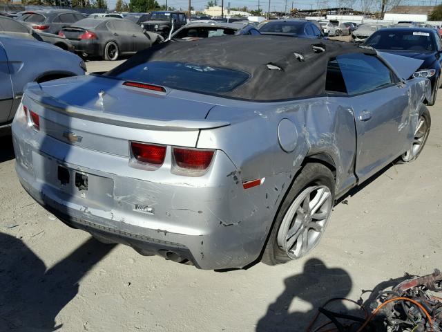 2G1FB3D35D9229742 - 2013 CHEVROLET CAMARO LT SILVER photo 4