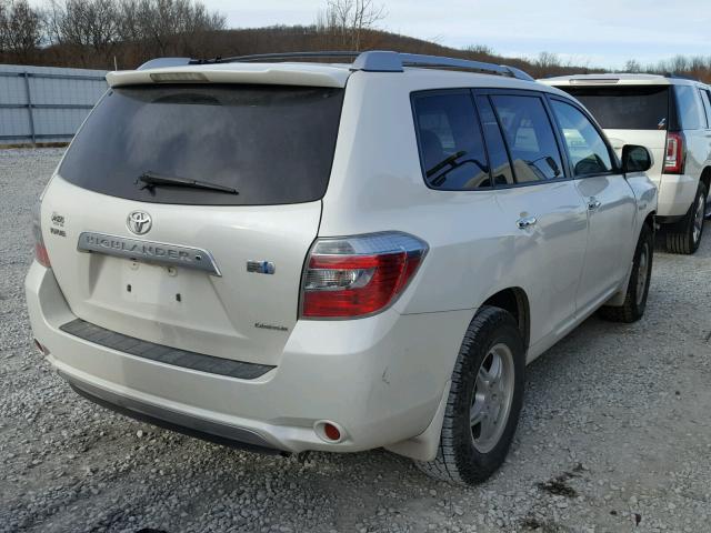 JTEEW44A882006767 - 2008 TOYOTA HIGHLANDER WHITE photo 4