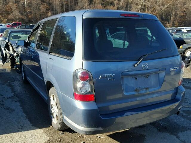 JM3LW28A440521594 - 2004 MAZDA MPV WAGON BLUE photo 3