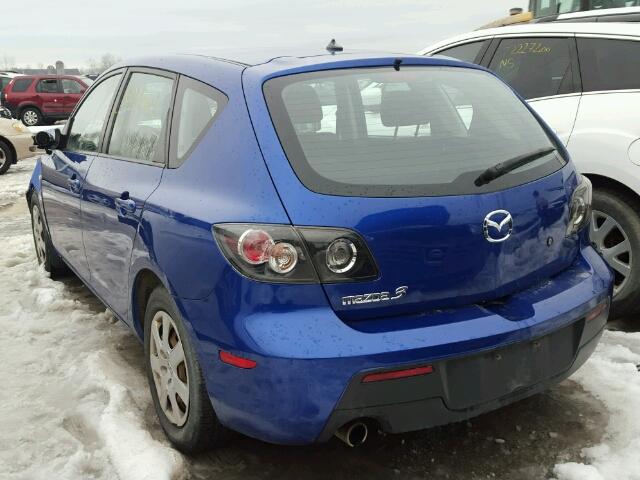 JM1BK34F481145566 - 2008 MAZDA 3 I BLUE photo 3