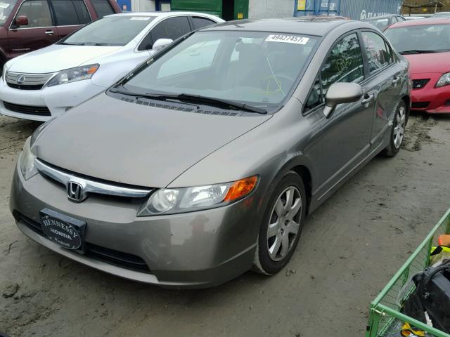 1HGFA16537L007969 - 2007 HONDA CIVIC LX GRAY photo 2