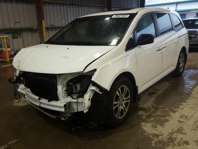 5FNRL5H60CB051802 - 2012 HONDA ODYSSEY EX WHITE photo 2