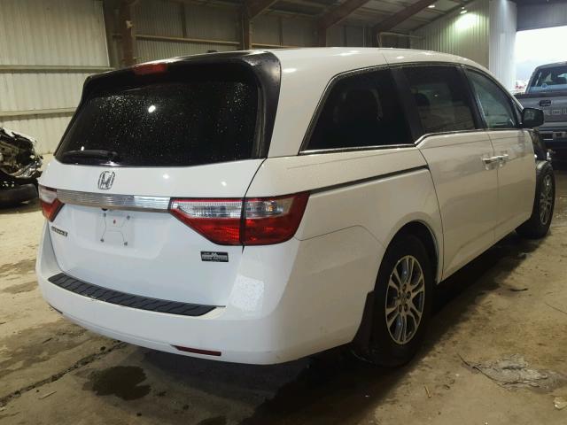 5FNRL5H60CB051802 - 2012 HONDA ODYSSEY EX WHITE photo 4