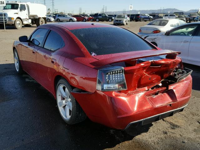 2B3KA73W96H522288 - 2006 DODGE CHARGER SR RED photo 3