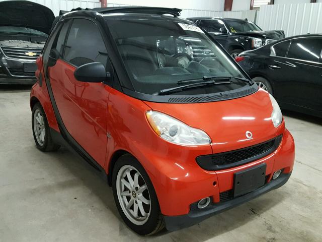 WMEEK31X08K102476 - 2008 SMART FORTWO PAS ORANGE photo 1