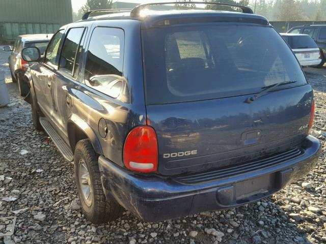 1B4HS28N5YF302415 - 2000 DODGE DURANGO BLUE photo 3