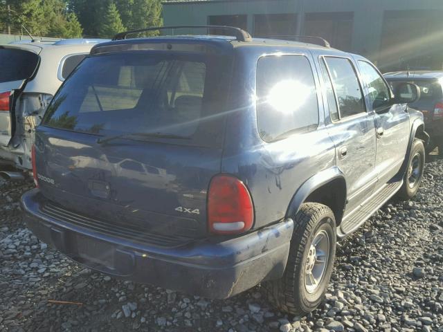 1B4HS28N5YF302415 - 2000 DODGE DURANGO BLUE photo 4