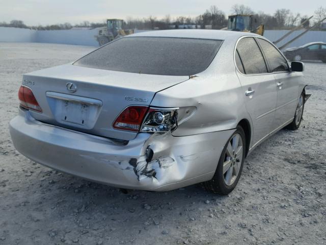 JTHBA30G455062448 - 2005 LEXUS ES 330 SILVER photo 4