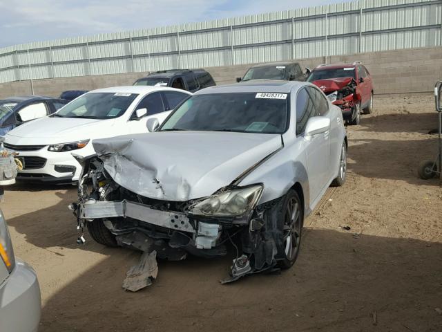 JTHBK262985059035 - 2008 LEXUS IS 250 SILVER photo 2