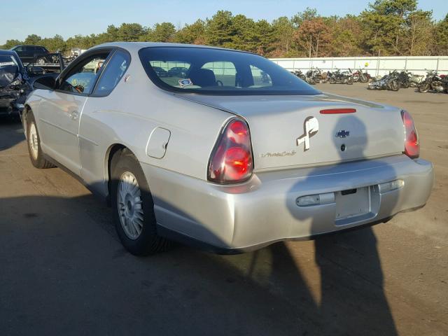 2G1WW12E829127748 - 2002 CHEVROLET MONTE CARL ვერცხლისფერი ფოტო 3