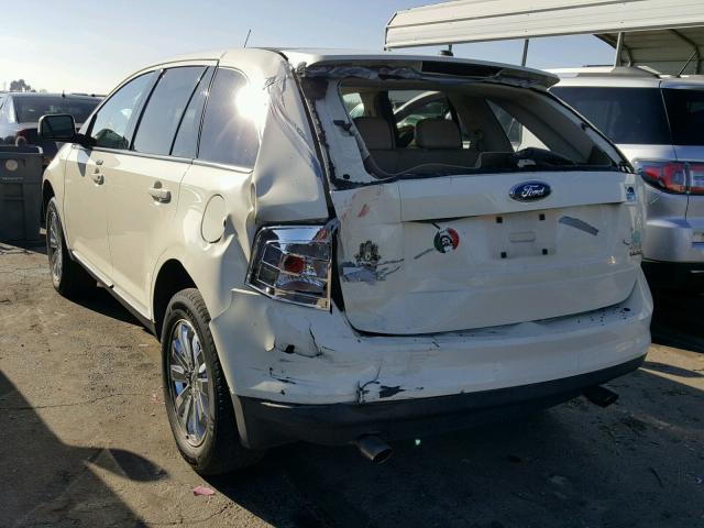 2FMDK39C47BA22307 - 2007 FORD EDGE SEL P WHITE photo 3