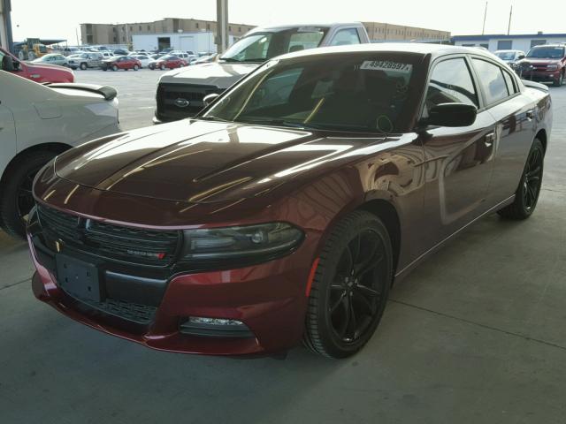 2C3CDXHG6HH543781 - 2017 DODGE CHARGER SX RED photo 2