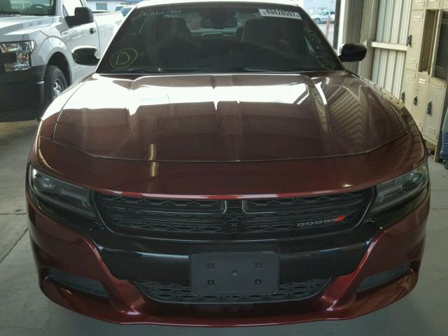 2C3CDXHG6HH543781 - 2017 DODGE CHARGER SX RED photo 9