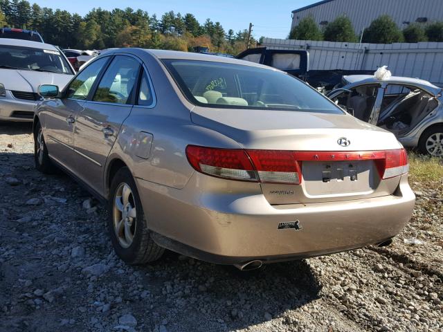 KMHFC46F16A075924 - 2006 HYUNDAI AZERA SE GOLD photo 3