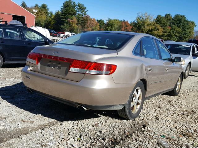 KMHFC46F16A075924 - 2006 HYUNDAI AZERA SE GOLD photo 4