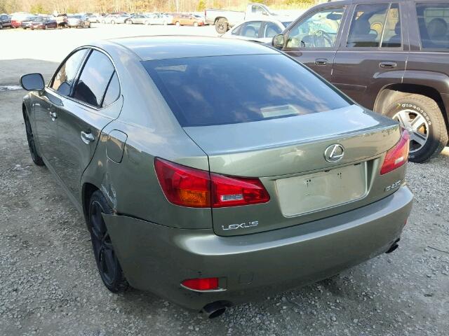 JTHBK262265000082 - 2006 LEXUS IS 250 GREEN photo 3