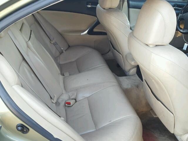 JTHBK262265000082 - 2006 LEXUS IS 250 GREEN photo 6