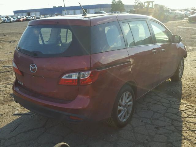 JM1CW2BL8D0159580 - 2013 MAZDA 5 RED photo 4