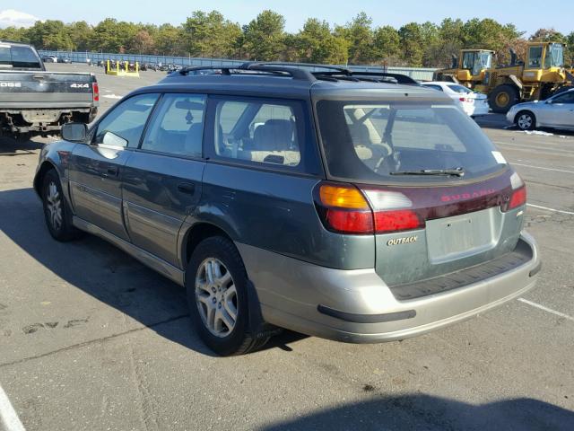 4S3BH665527611949 - 2002 SUBARU LEGACY OUT GREEN photo 3