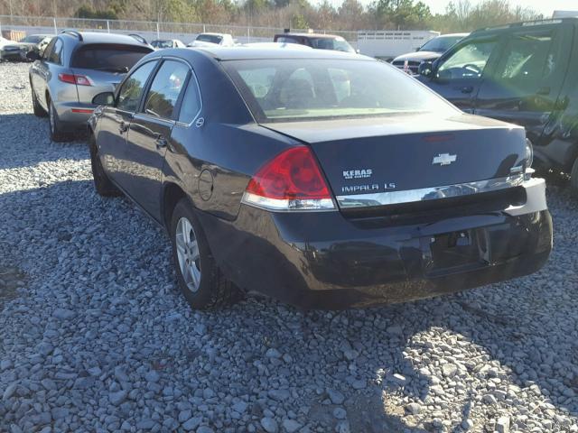 2G1WB58K481297550 - 2008 CHEVROLET IMPALA LS BLACK photo 3