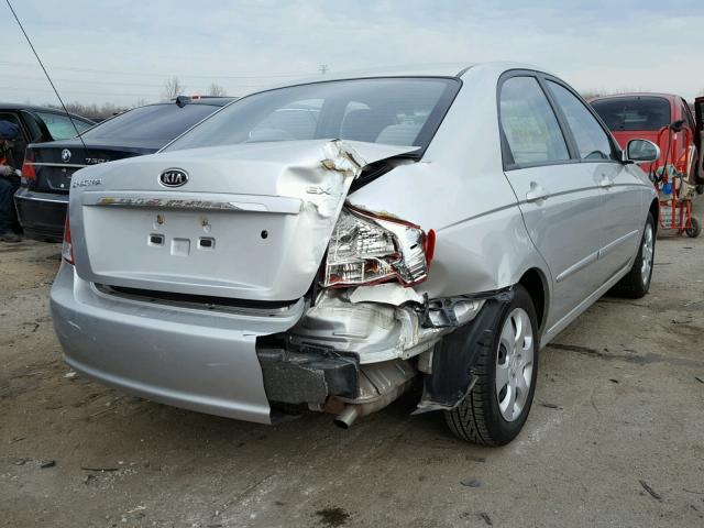 KNAFE221995611123 - 2009 KIA SPECTRA EX SILVER photo 4