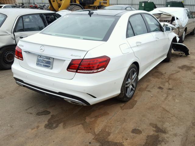 WDDHF9BB8EB061182 - 2014 MERCEDES-BENZ E 550 4MAT WHITE photo 4