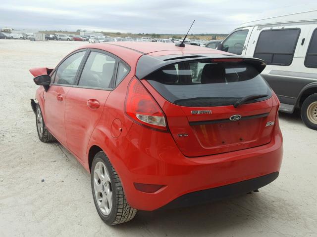 3FADP4FJXCM102496 - 2012 FORD FIESTA SES RED photo 3
