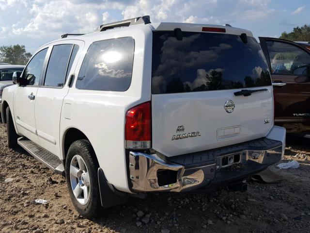 5N1AA08A46N727258 - 2006 NISSAN ARMADA SE WHITE photo 3