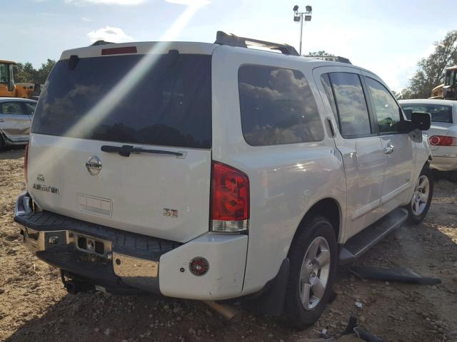 5N1AA08A46N727258 - 2006 NISSAN ARMADA SE WHITE photo 4