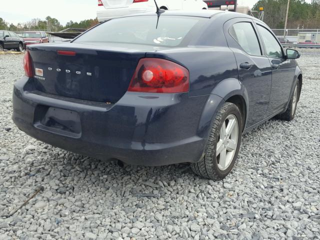 1C3CDZAB0DN708333 - 2013 DODGE AVENGER SE BLUE photo 4