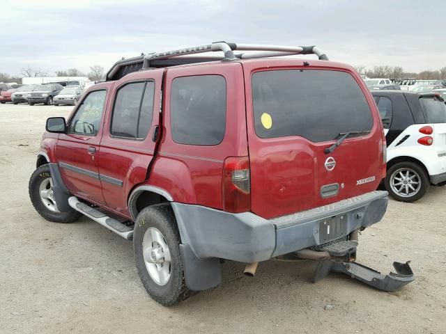 5N1ED28T43C694890 - 2003 NISSAN XTERRA XE RED photo 3