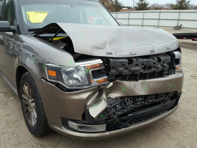 2FMGK5C8XDBD38559 - 2013 FORD FLEX SEL GRAY photo 9