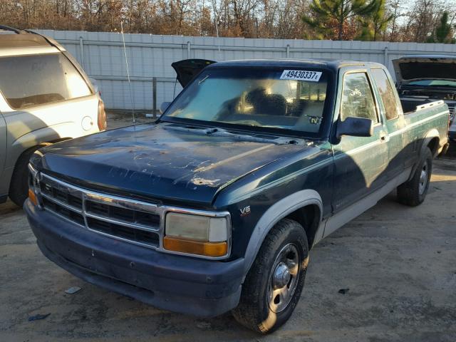 1B7GL23X0SS109835 - 1995 DODGE DAKOTA BLUE photo 2