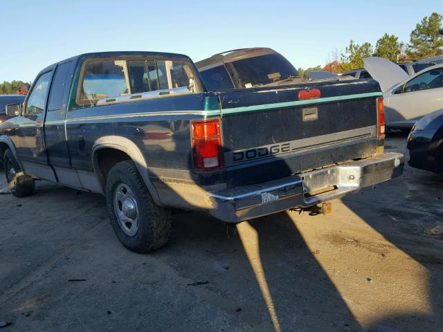 1B7GL23X0SS109835 - 1995 DODGE DAKOTA BLUE photo 3