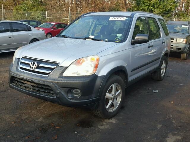 SHSRD68575U304474 - 2005 HONDA CR-V LX SILVER photo 2