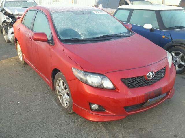 1NXBU40E19Z044610 - 2009 TOYOTA COROLLA BA RED photo 1