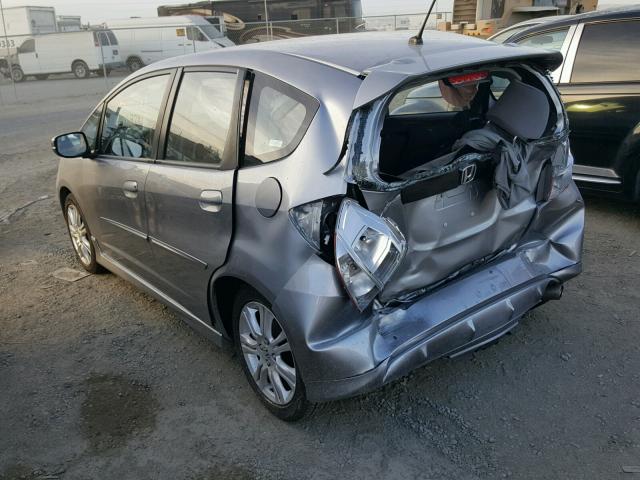 JHMGE88649S055008 - 2009 HONDA FIT SPORT SILVER photo 3