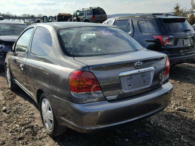 JTDAT123X30276179 - 2003 TOYOTA ECHO GRAY photo 3