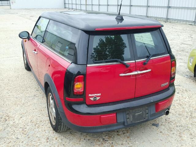 WMWML3C53ATX36784 - 2010 MINI COOPER CLU RED photo 3