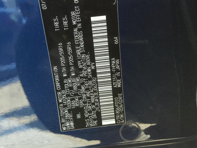 JTLZE4FE3EJ063182 - 2014 TOYOTA SCION XB 蓝色 照片 10