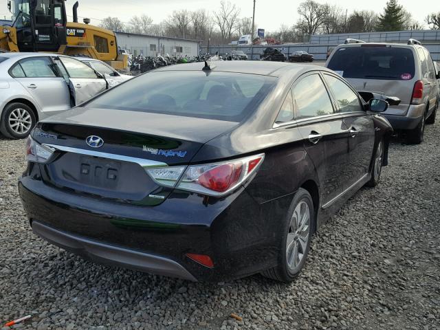 KMHEC4A42EA107912 - 2014 HYUNDAI SONATA HYB BLACK photo 4