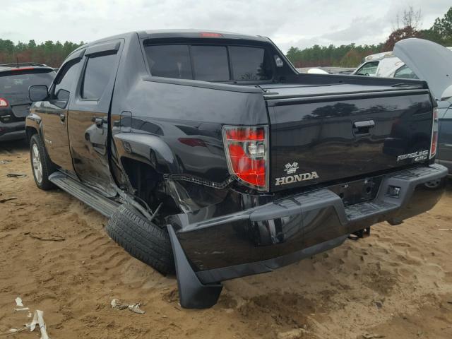 5FPYK1F56CB456491 - 2012 HONDA RIDGELINE BLACK photo 3