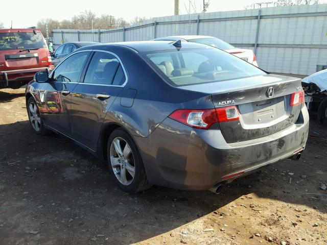 JH4CU2F61AC038893 - 2010 ACURA TSX CHARCOAL photo 3